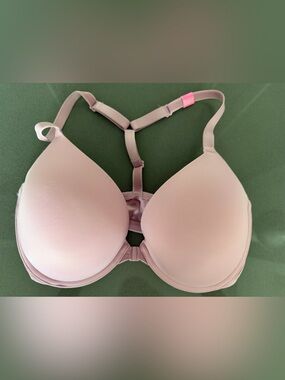NWT PINK Victoria's Secret Blush Light Pink T-Shirt Bra with Racerback 34DD